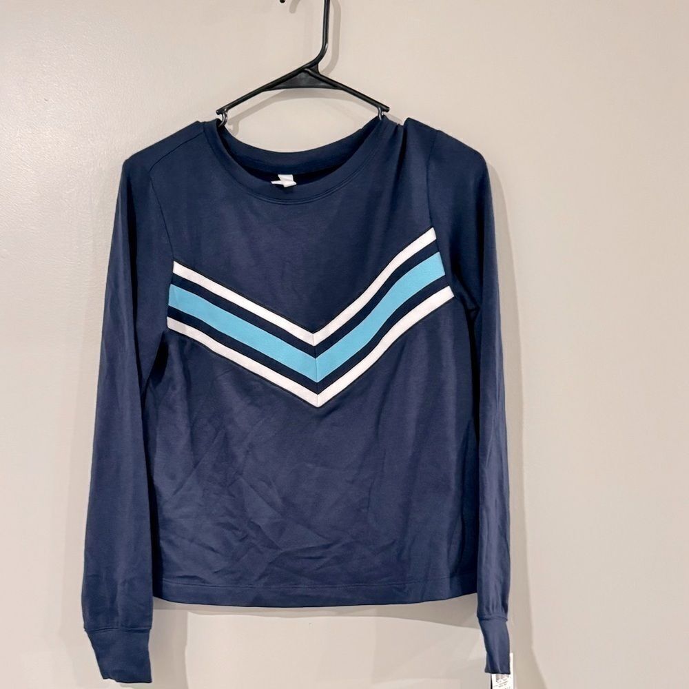 ID Ideology Women's Active Chevron long sleeve shirt, Top Blue Size Large - Picture 7 of 9